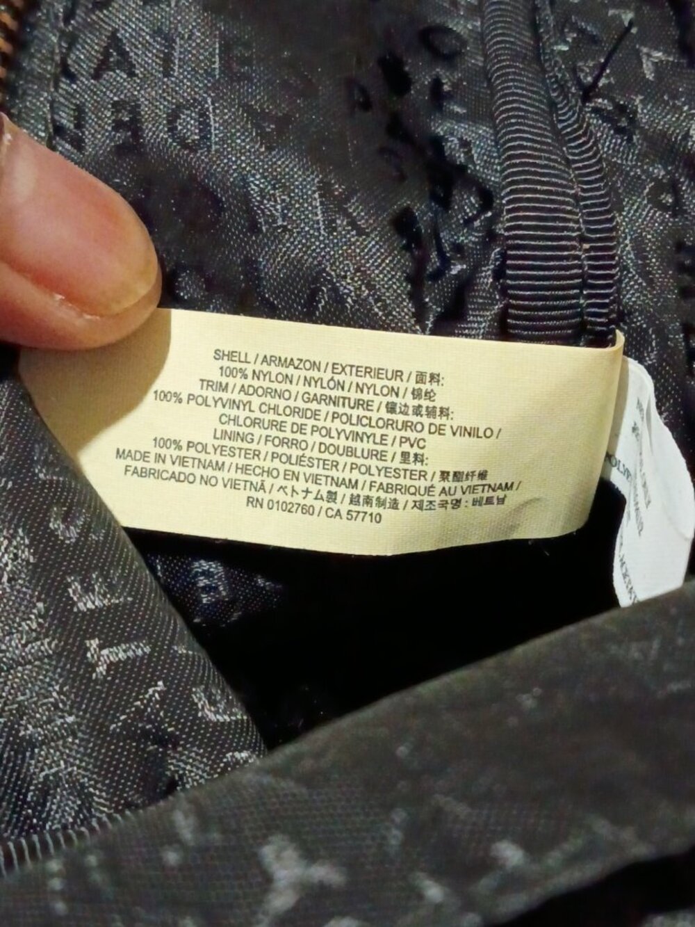 Kate Spade Large Nylon Water Resistant Backpack Work Bag—Black - Picture 13 of 14